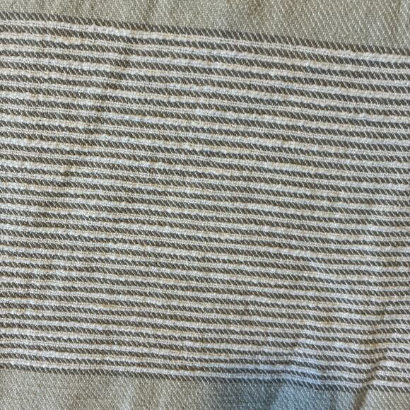 UGG Cotton Fabric Shower Curtain 71 x 71" Different Shades Of Gray Striping - Picture 6 of 8